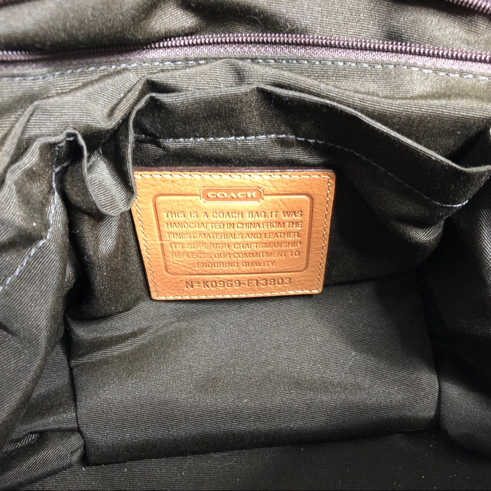Coach Signature Brown Overnighter/Diaper Bag - Picture 7 of 8